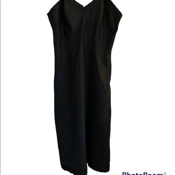 Vintage Barbizon black 1950’s slip dress side zip closure